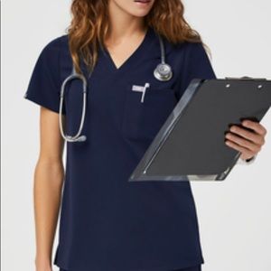 Catarina One-Pocket Scrub Top NAVY - SMALL